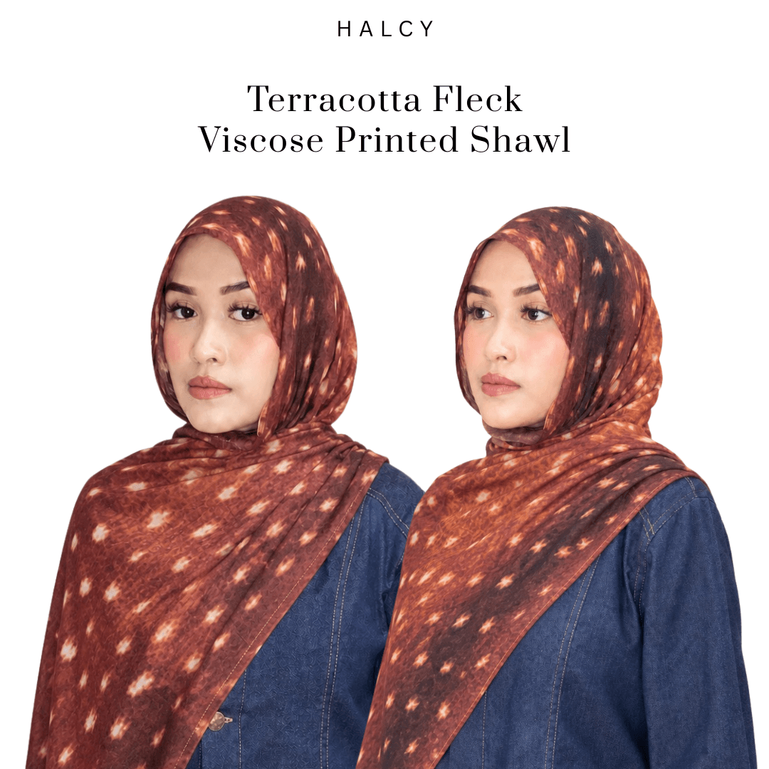 Terracotta Fleck Viscose Printed catalogue cover